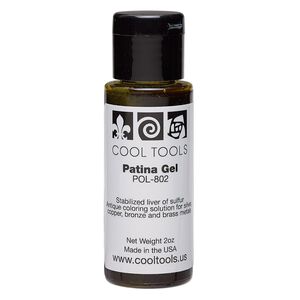 Patina gel, Cool Tools, stabilized liver of sulfur, pkg/2-ounce bottle, 4x1.33 inches.