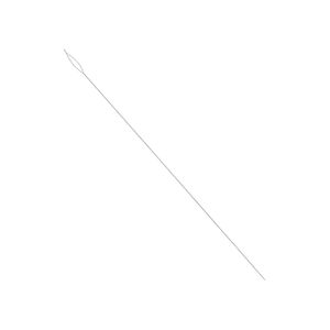 Needle, Beadalon&reg;, stainless steel, pkg/4, 5 inches, extra fine, 0.24mm width, collapsible-eye twisted wire.