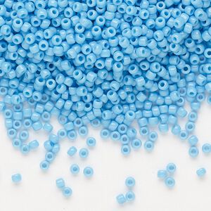 Seed bead, Dyna-Mites&trade;, glass, pkg/1/2kg, #11 round, opaque light blue, (741 11/0 RR).