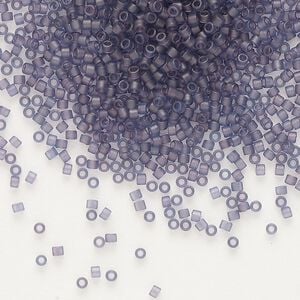 Seed bead, Delica&reg;, glass, pkg/7.5g, #11 round, translucent matte glazed luster dried lavender (DB-0386).