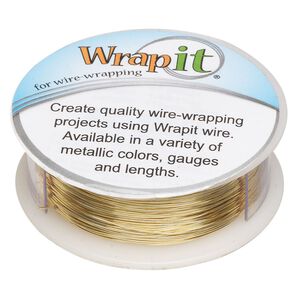 Wire, Wrapit&reg;, jeweler's bronze, dead-soft, round, 26 gauge. Sold per 0.25-pound spool, approximately 360 feet.