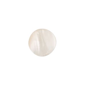 Cabochon, mother-of-pearl shell (natural), 14mm calibrated round. Sold per pkg of 2.