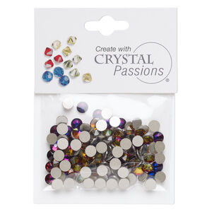 Flat back 1pkg144 crystal volcano, Crystal Passions&reg; rhinestone 4.60-4.80mm round SS20