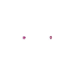 Ruby 1pkg2, hand-cut faceted round gem 1.75mm