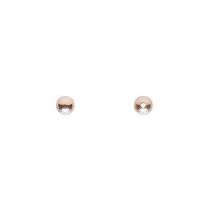 Bead 1pkg100 14Kt rose gold-filled, 4mm seamless round