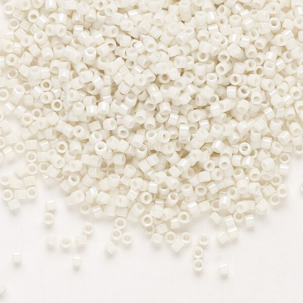 Seed bead, Delica&reg;, glass, pkg/250g, #11 round, opaque glazed luster limestone (DB-0211). image number 0