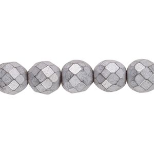 Hemalyke&trade; 1pkg1, matte electroplated faceted round bead 15.5-16 inch 10mm