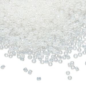 Seed bead, TOHO BEADS&reg;, glass, pkg/250g, #11 round, translucent ceylon snowflake (TR-11-141).