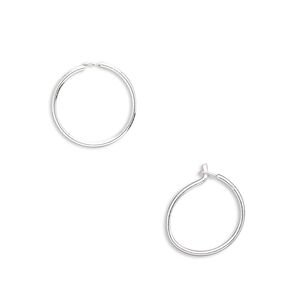 Earring hoop 1pkg10 sterling silver, 12.5mm round, 5 pair