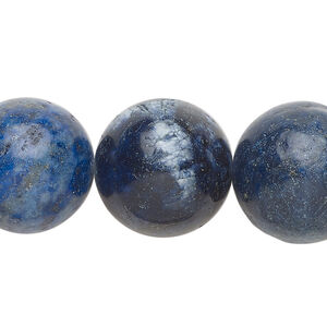 Lapis lazuli 1pkg1, round bead, 15 inch 17-18mm