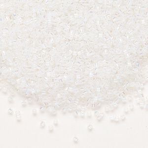 Seed bead, Delica&reg;, glass, pkg/50g, #15 round, translucent rainbow opal (DBS-0222).