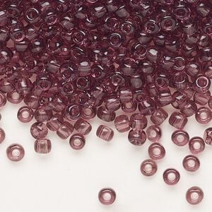 Seed bead, Dyna-Mites&trade;, glass, transparent lilac, #6 round. Sold per 40-gram pkg.