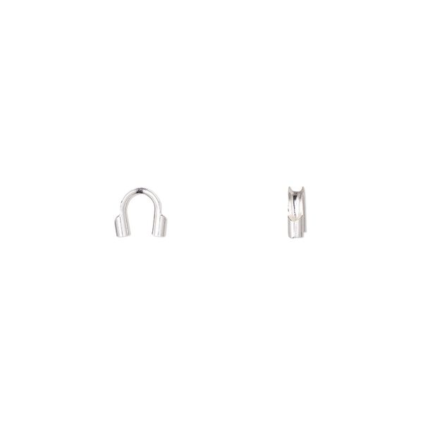 Wire protector, Accu-Guard&trade;, silver-plated brass, 5mm tube. Sold per pkg of 500. image number 0
