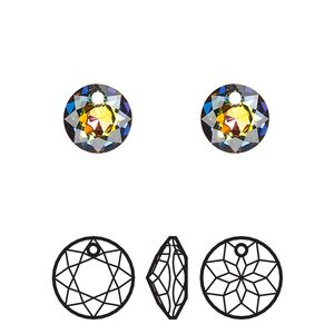Drop 72pk crystal vitrail medium, Swarovski&reg; 8mm pendant classic cut 6430