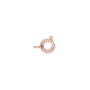 Springring 1pkg10 copper-plated, 7mm, brass clasp 1-strand