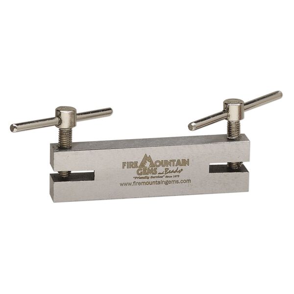 Hole punch, steel 1pkg1, black, 2-3/4 x 3/4 x 3/8 inches, makes 1.5mm and 2mm diameter holes. image number 0