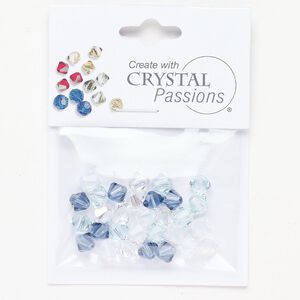Crystal 1pkg30 Crystal Passions&reg; bicone bead mixed colors 6mm 5328