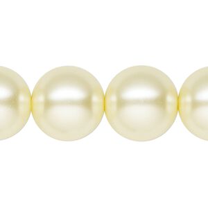 Pearl 1pk ivory, Celestial Crystal&reg; 16mm round 15.5-16 inch