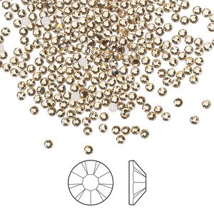 Flat back 1440pk light Colorado topaz foil back, Preciosa MAXIMA Czech crystal rhinestone 1.7-1.9mm chaton rose round SS5