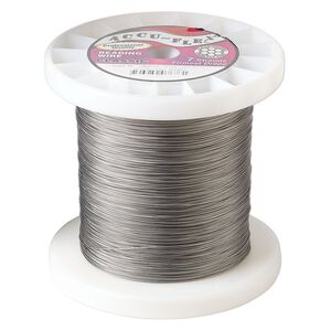 Beading wire, Accu-flex&reg;, nylon and stainless steel, clear, 7 strand, 0.019-inch diameter. Sold per 1,000 ft spool.