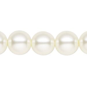 Pearl 1pk cream, Celestial Crystal&reg; 12mm round 15.5-16 inch
