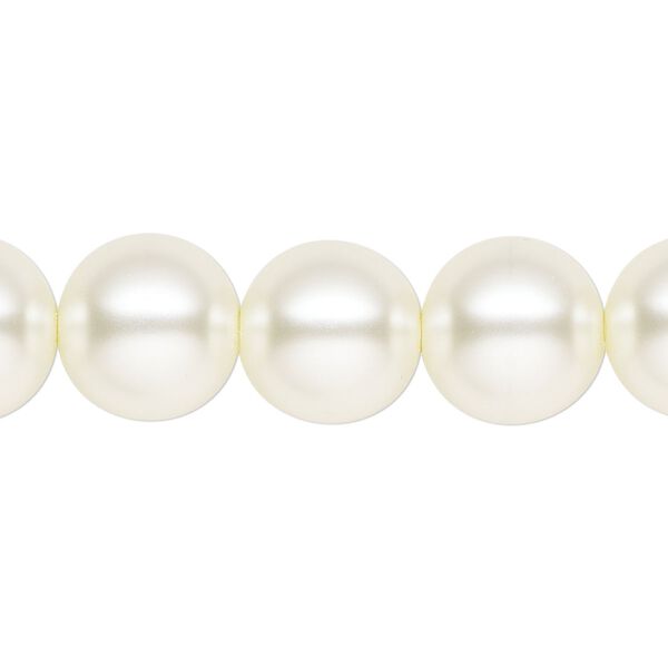 Pearl 1pk cream, Celestial Crystal&reg; 12mm round 15.5-16 inch image number 0