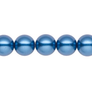 Pearl 1pk metallic blue, Celestial Crystal&reg; 10mm round 15.5-16 inch