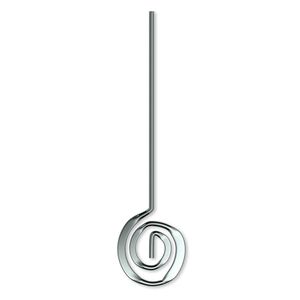 Head pin 1pkg10 gunmetal-plated, 2 inch / 12mm swirl, 19 gauge brass