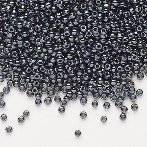 Seed bead, Dyna-Mites&trade;, glass, pkg/1/2kg, #11 round, opaque iris silver, (928 11/0 RR).