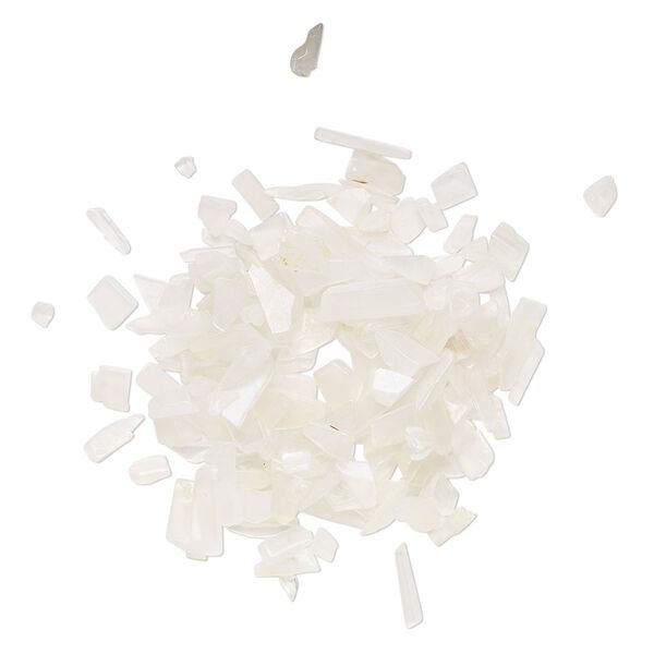White moonstone 1pkg10g, undrilled inlay chip natural mini image number 0