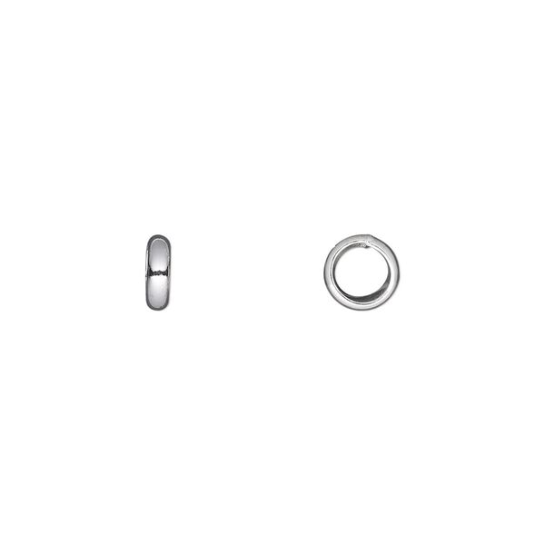 Jump ring 1pkg10 sterling silver, 6mm soldered closed round, 12 gauge / 3.5mm inside diameter image number 0