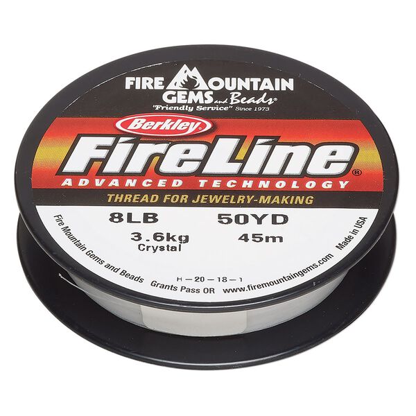 Thread, Berkley&reg; FireLine&reg;, gel-spun polyethylene, crystal, 0.18mm diameter 4-fiber braid, 8-pound test. Sold per 50-yard spool. image number 0