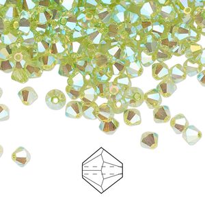 Bead 720pk limecicle AB 2X, Preciosa Czech crystal 4mm bicone