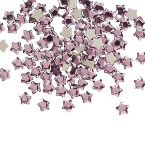 Flat back 720pk iris foil back, Swarovski&reg; 4mm star flower 2754