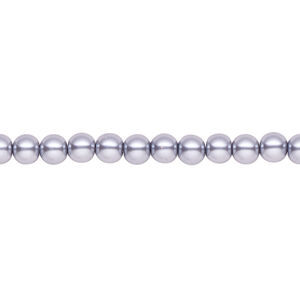 Pearl 1pk pewter, Celestial Crystal&reg; 4mm round 15.5-16 inch