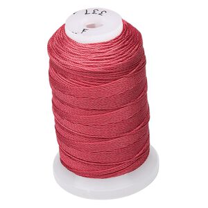 Thread, Purely Silk&trade;, maroon, size F. Sold per 140-yard spool.