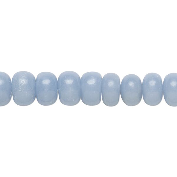 Angelite 1pkg1, hand-cut rondelle bead 15.5-16 inch 8x5mm image number 0