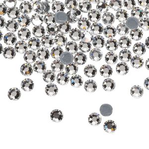 Flat back, Dance With Me&trade; crystal hotfix rhinestone, crystal clear, foil back, 3.8-4mm rose, SS16. Sold per pkg of 144 (1 gross).