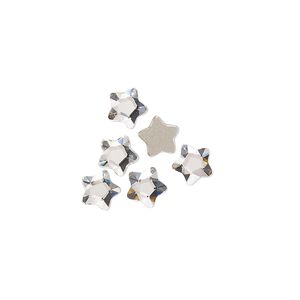 Flat back 6pk crystal foil back, Crystal Passions&reg; 6mm star flower 3754