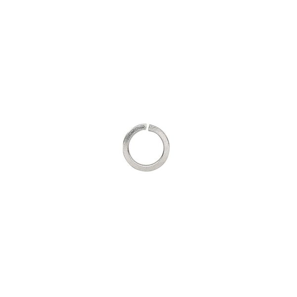 Jump ring 1pkg50 stainless steel, 6mm round / square wire, 20 gauge / 4.3mm inside diameter image number 0