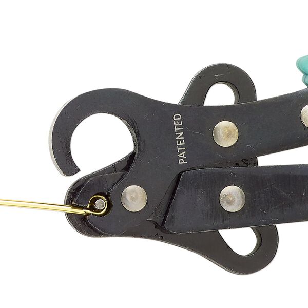 Pliers, Vintaj&reg; Bead Smith&reg;, 1-step looper, steel and rubber, teal, creates 1.5mm loop (inside diameter), 5 inches. Sold individually. image number 1