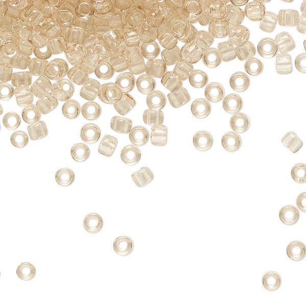 Seed bead, TOHO BEADS&reg;, glass, pkg/7.5g, #8 round, transparent rosaline (TR-08-11). image number 0