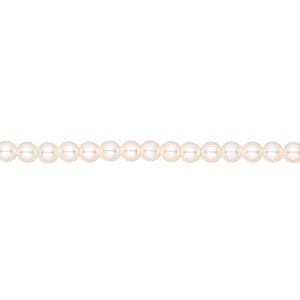 Pearl 100pk creamrose, Crystal Passions&reg; 3mm round 5810