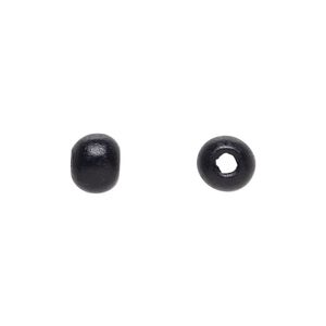 Bead, painted sugar maple (coated), glossy black, 8x7mm hand-cut rondelle. Sold per pkg of 450-500.