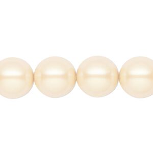 Pearl 10pk pearlescent yellow, Preciosa Czech crystal 12mm round