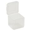 Organizer, Dot Box&trade;, plastic, clear, 1-1/4 x 1-1/4 x 1-1/4 inch square with pop-up lid. Sold per pkg of 4. image number 1