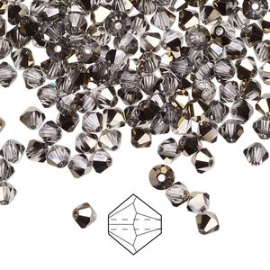 Bead 144pk crystal starlight gold, Preciosa Czech crystal 4mm bicone