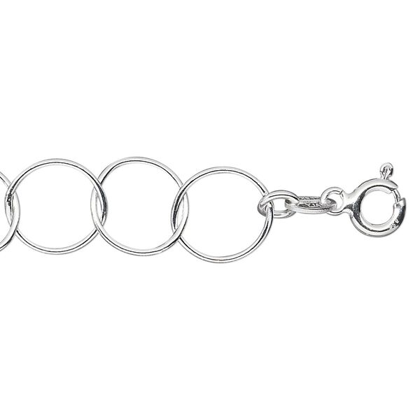 Chain 1pkg1 sterling silver cable, 11mm round / springring clasp, 20 inch image number 0