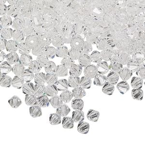 Bead 48pk crystal, Preciosa Czech crystal 4mm bicone
