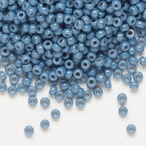 Seed bead, Miyuki, glass, pkg/50g, #8 rocaille, Duracoat&reg; opaque outside dyed bayberry, (RR-4482).